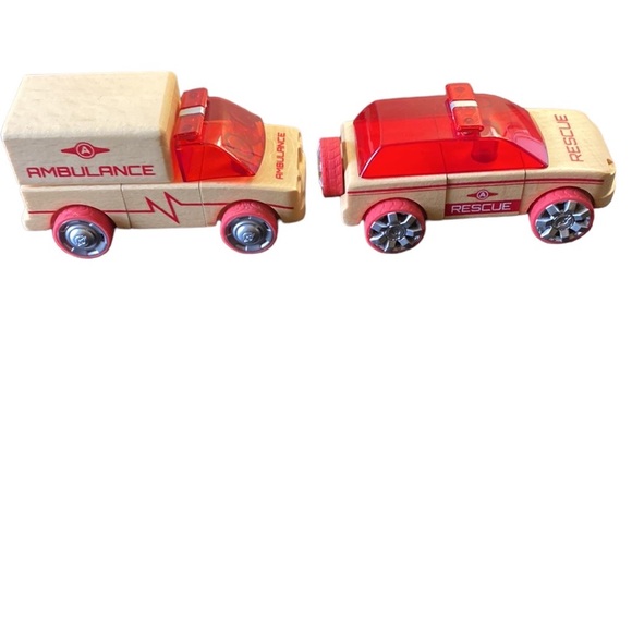 Automoblox Mini Rescue Wooden Mix-and-Match Vehicles Build and Rebuild Vehicles - Picture 4 of 7